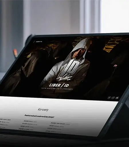 Projekt strony internetowej dla artysty muzycznego Libera